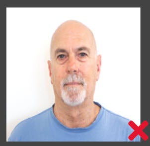 Unacceptable. The image has been digitally changed to appear thinner.